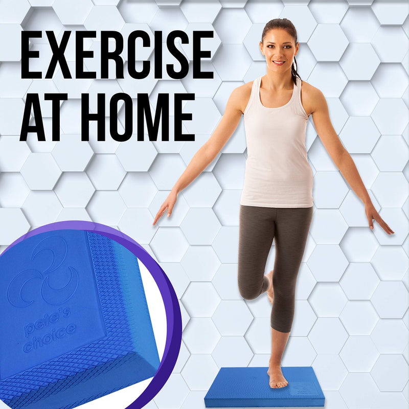 pete's choice XL Foam Balance Pad | FREE Stretching Strap & BONUS eBook | Extra Large Balance Pads for Physical Therapy Rehab & Ankle Recovery, Lower Back/Knee Pain | X Large Wobble Board Cushion for Strength - Image 5